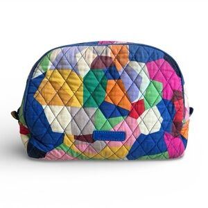 Vera Bradley Quilted Travel Cosmetic Toiletry Bag Vacation Washable Multicolor